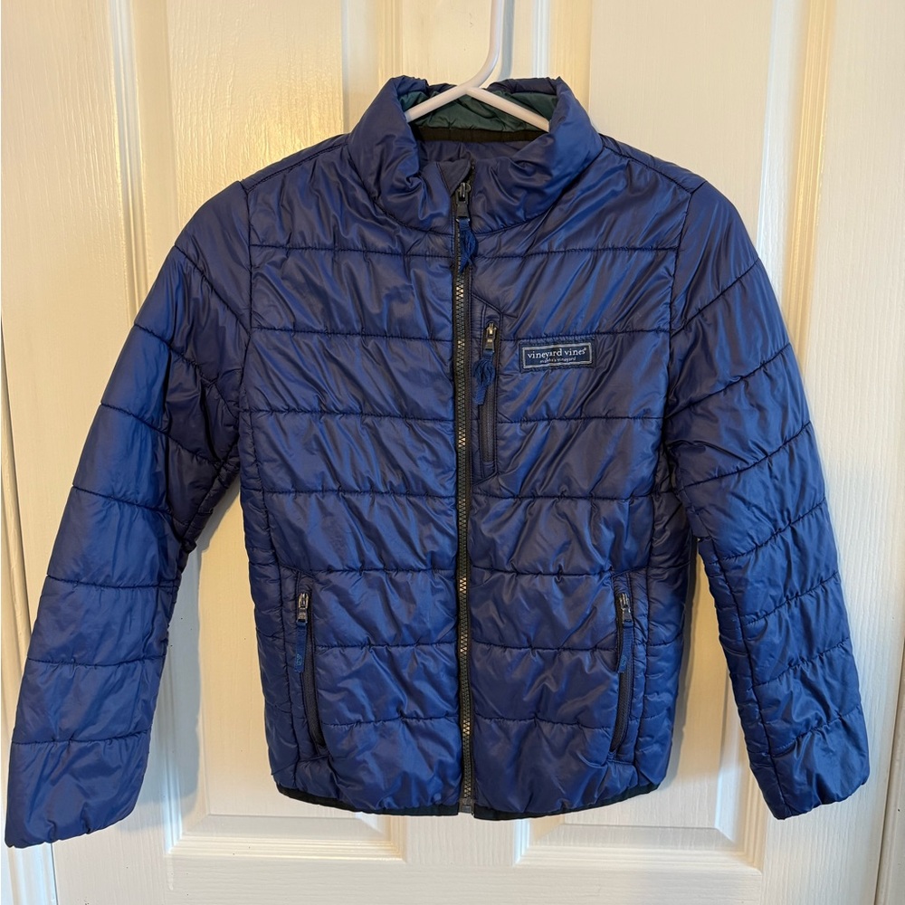 Vineyard Vines Navy Blue Puffer Jacket Boy’s Small